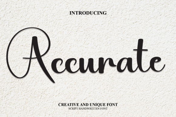 Accurate Font: Modern Script Typography for Digital Branding