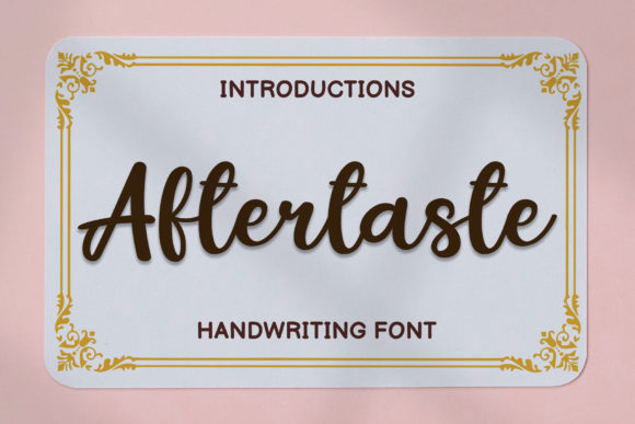 Aftertaste Font: Graceful Script for Beautiful Craft Projects