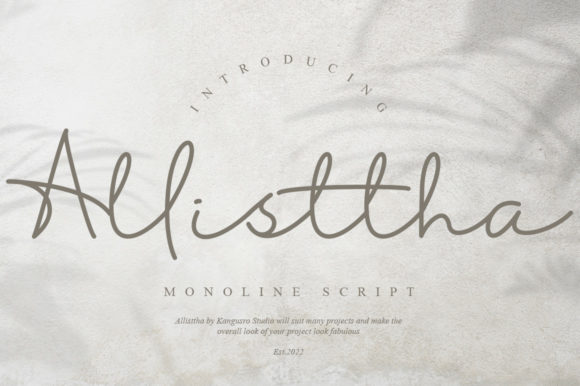 Allisttha: A Vintage Script Font for Modern Branding