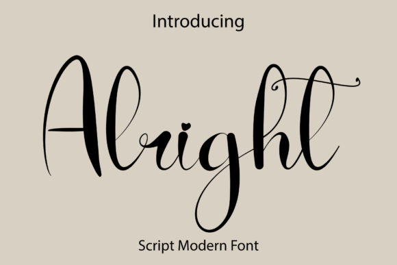 Alright Font: A Beautiful Script for Design Projects