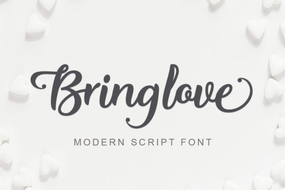 Bring Love Font: A Script Typeface for Elegant Campaign Design