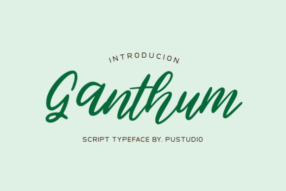 Ganthum: A Unique Script Font for Creative Projects