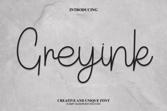 Greyink Font: A Sweet Script Typeface for Digital Design