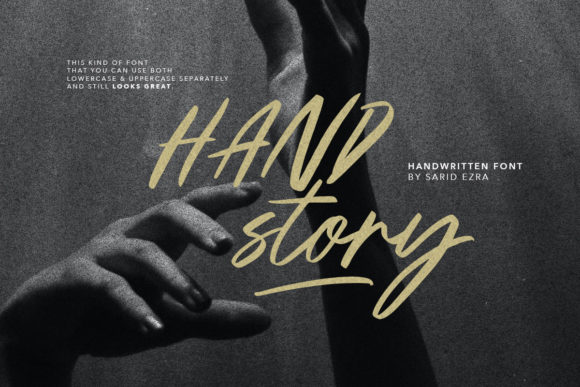 Handstory Font: A Handwritten Brush Script for Branding and Design