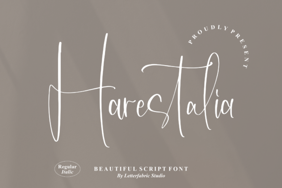 Harestalia: A Delicate Script Font for Editorial Design