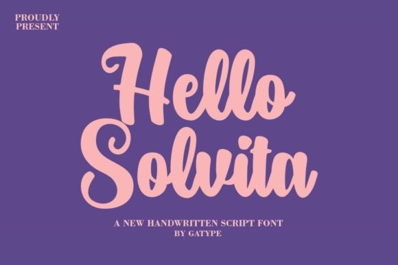 Hello Solvita: A Playful Script Font for Digital Branding