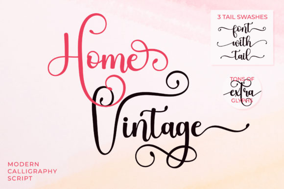 Home Vintage: A Sweet Modern Script for Creative Designers