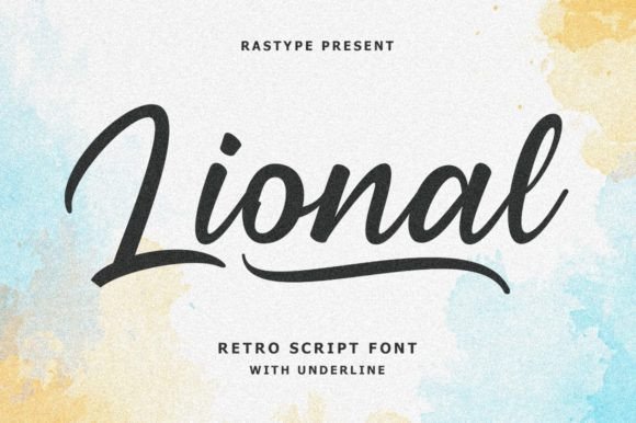 Lional Retro Script Font with Underline for Branding and Design Projects
