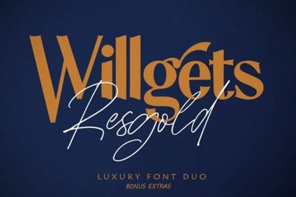 Resgold Willgets: A Luxury Font Duo for Elegant Branding Projects