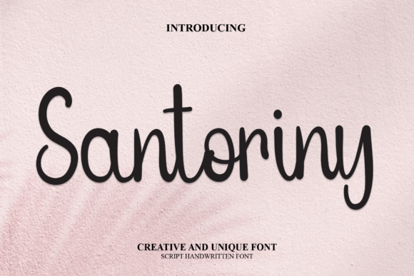 Santoriny Script Font for Handmade and Craft Projects