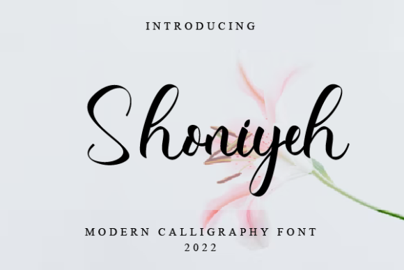 Shoniyeh: A Refined Script Font for Editorial Design