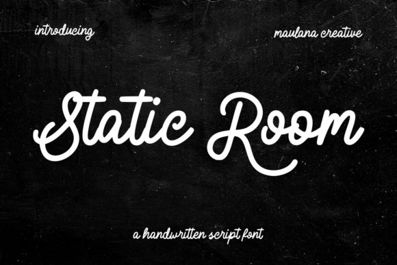 Static Room Font: A Vintage Script for Creative Product Makers